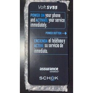 Schok Volt SV55 Smartphone 16GB Black, Assurance Wireless NEW DEVICE ONLY!